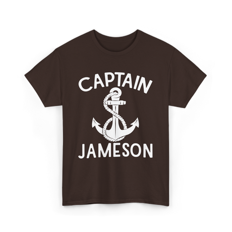 Captain Jameson Yacht Boating T-Shirt - Dark Chocolate