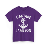 Captain Jameson Yacht Boating T-Shirt - Purple