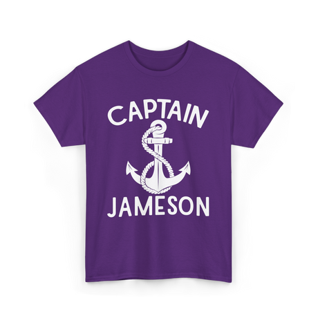 Captain Jameson Yacht Boating T-Shirt - Purple