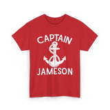 Captain Jameson Yacht Boating T-Shirt - Red