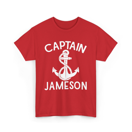 Captain Jameson Yacht Boating T-Shirt - Red