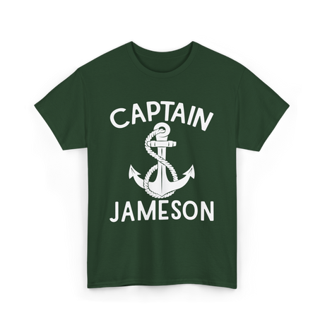 Captain Jameson Yacht Boating T-Shirt - Forest Green