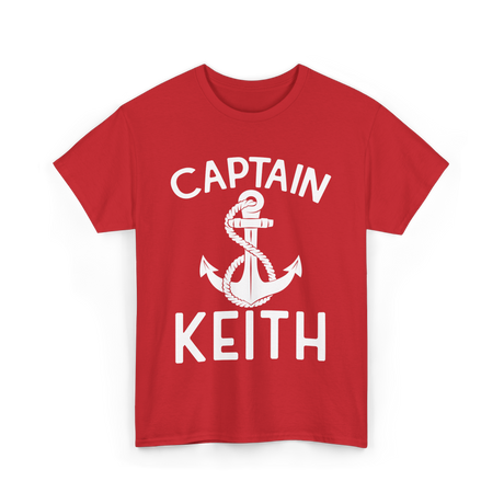 Captain Keith Boating Captain T-Shirt - Red