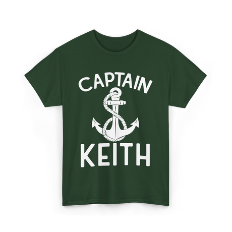 Captain Keith Boating Captain T-Shirt - Forest Green