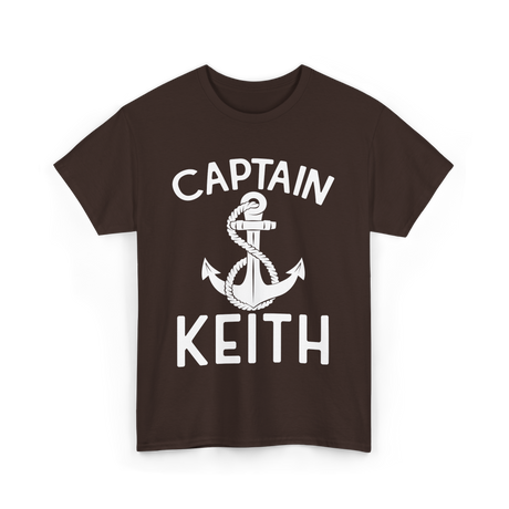 Captain Keith Boating Captain T-Shirt - Dark Chocolate