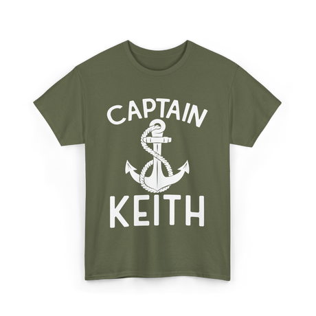 Captain Keith Boating Captain T-Shirt - Military Green