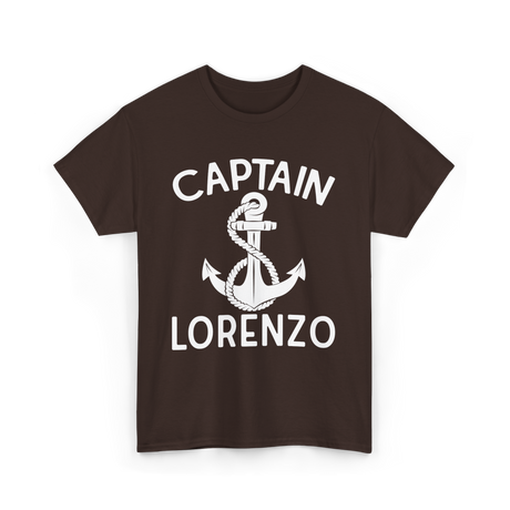 Captain Lorenzo Boat Captain T-Shirt - Dark Chocolate