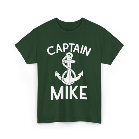 Captain Mike Boating Captain T-Shirt - Forest Green