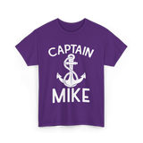 Captain Mike Boating Captain T-Shirt - Purple