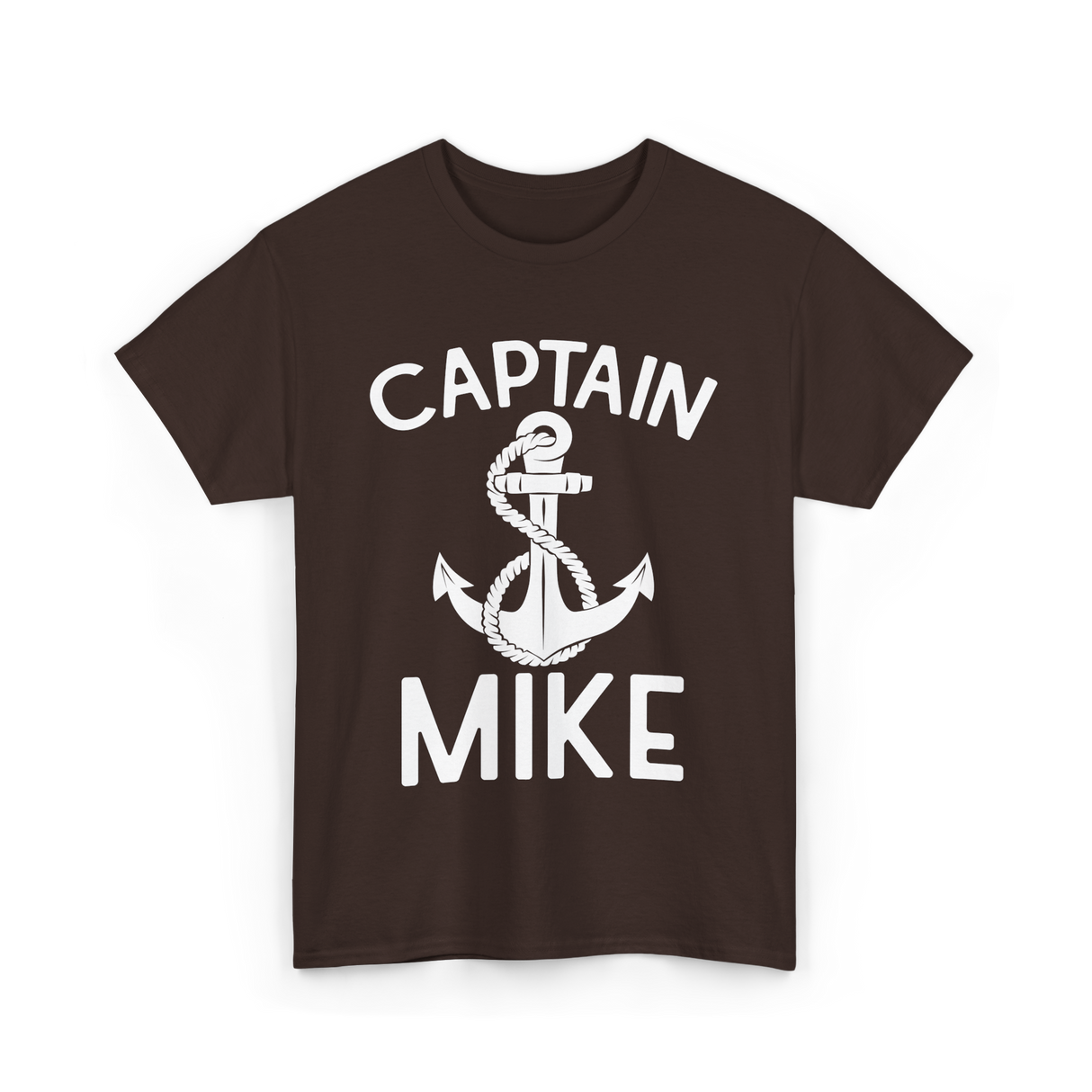 Captain Mike Boating Captain T-Shirt - Dark Chocolate