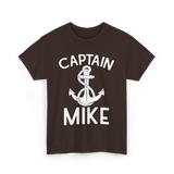 Captain Mike Boating Captain T-Shirt - Dark Chocolate