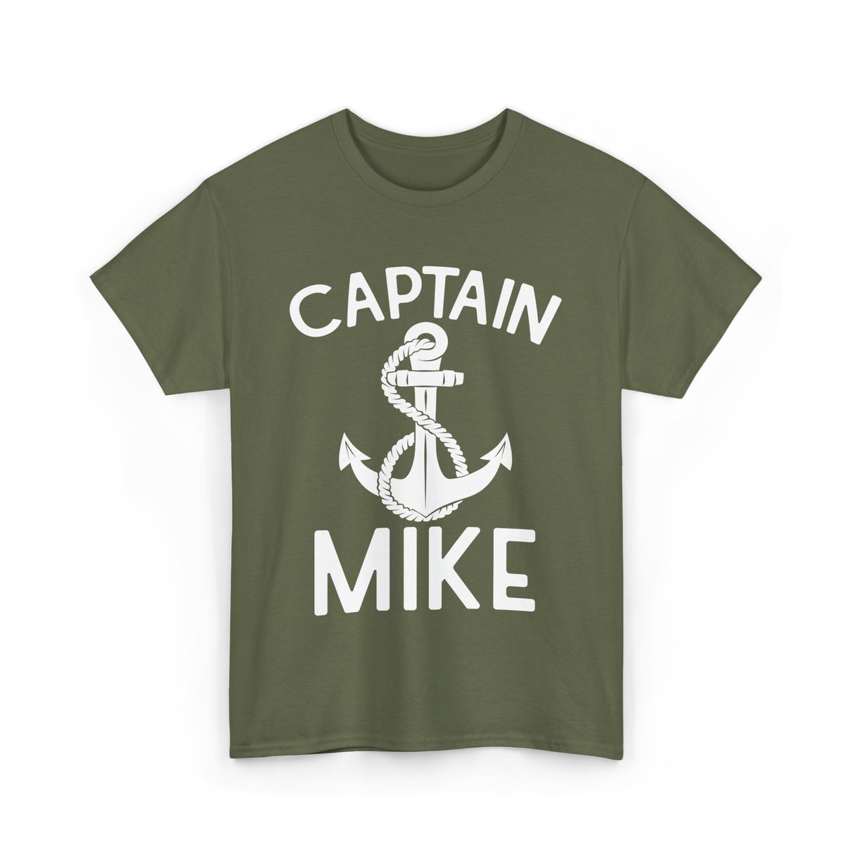 Captain Mike Boating Captain T-Shirt - Military Green