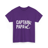 Captain Papa Anchor Boating T-Shirt - Purple