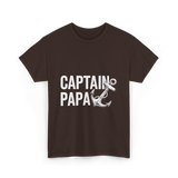 Captain Papa Anchor Boating T-Shirt - Dark Chocolate