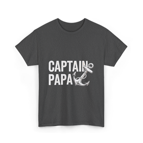 Captain Papa Anchor Boating T-Shirt - Dark Heather