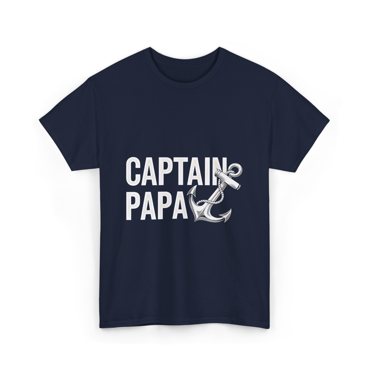 Captain Papa Anchor Boating T-Shirt - Navy