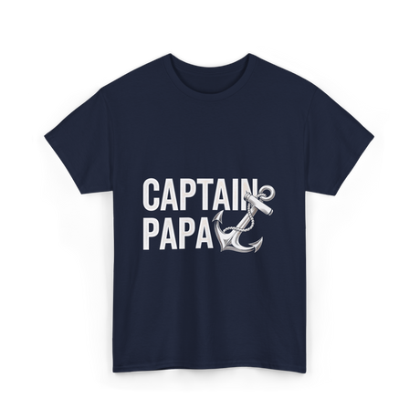 Captain Papa Anchor Boating T-Shirt - Navy