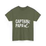 Captain Papa Anchor Boating T-Shirt - Military Green