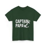 Captain Papa Anchor Boating T-Shirt - Forest Green