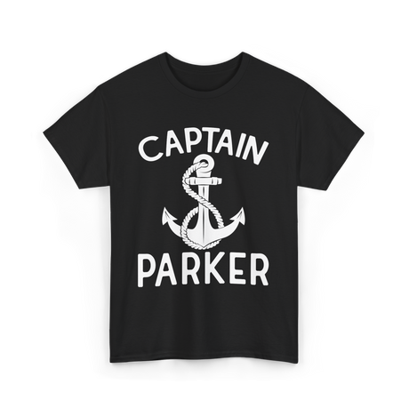 Captain Parker Boating Captain T-Shirt - Black