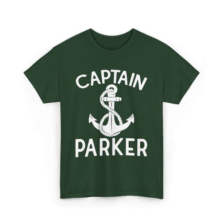 Captain Parker Boating Captain T-Shirt - Forest Green