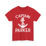 Captain Parker Boating Captain T-Shirt - Red