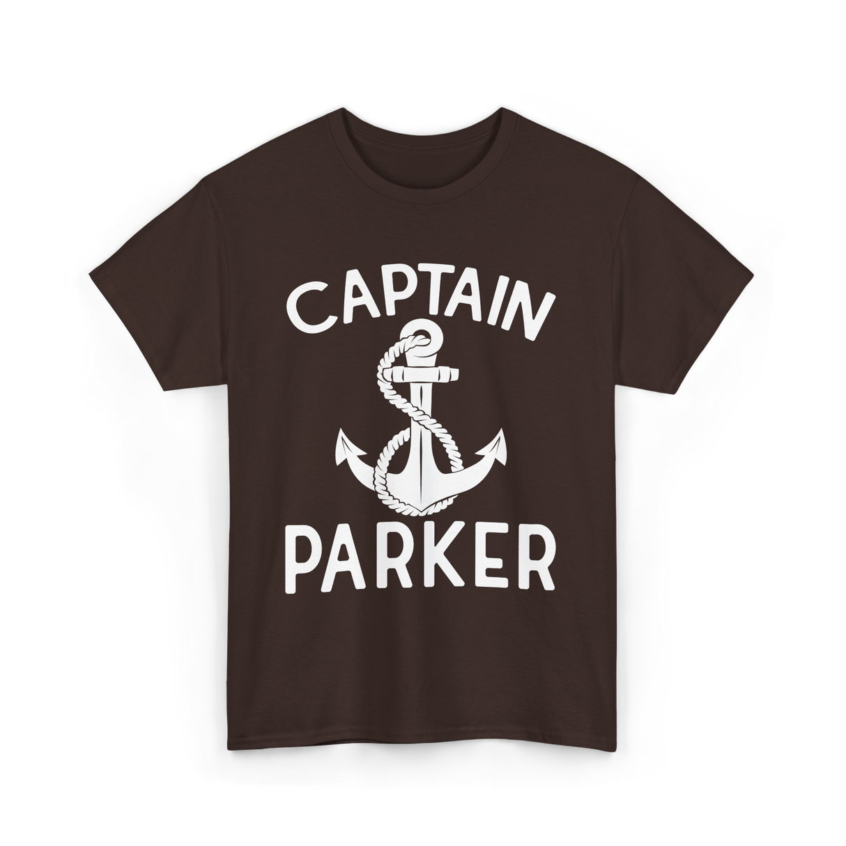 Captain Parker Boating Captain T-Shirt - Dark Chocolate