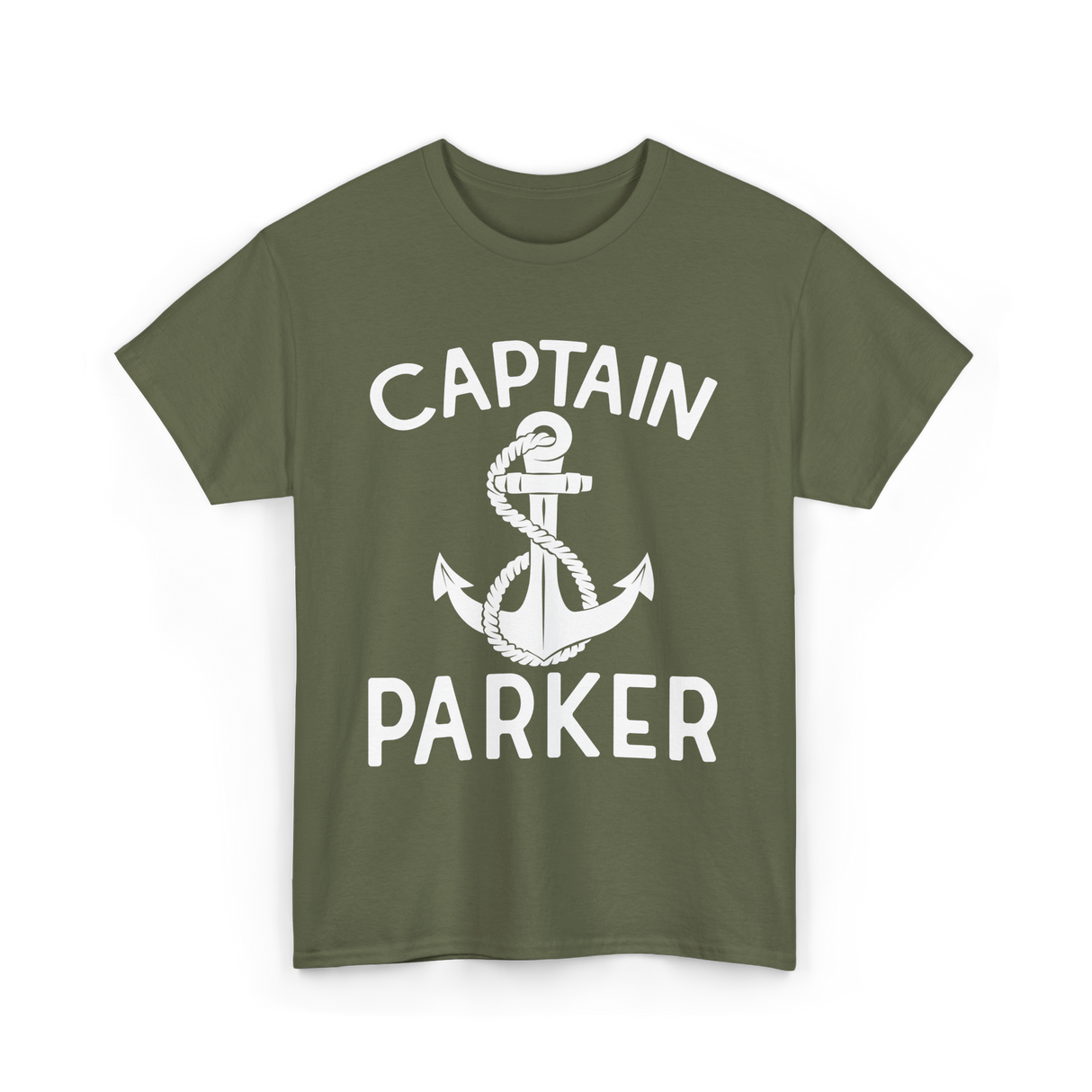 Captain Parker Boating Captain T-Shirt - Military Green