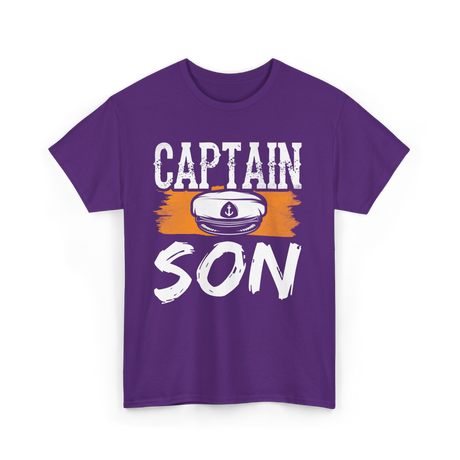 Captain Son Boat Nautical T-Shirt - Purple