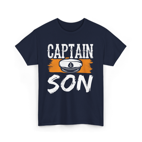 Captain Son Boat Nautical T-Shirt - Navy