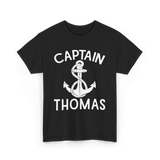 Captain Thomas Boating Nautical T-Shirt - Black