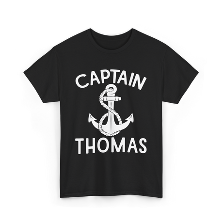 Captain Thomas Boating Nautical T-Shirt - Black