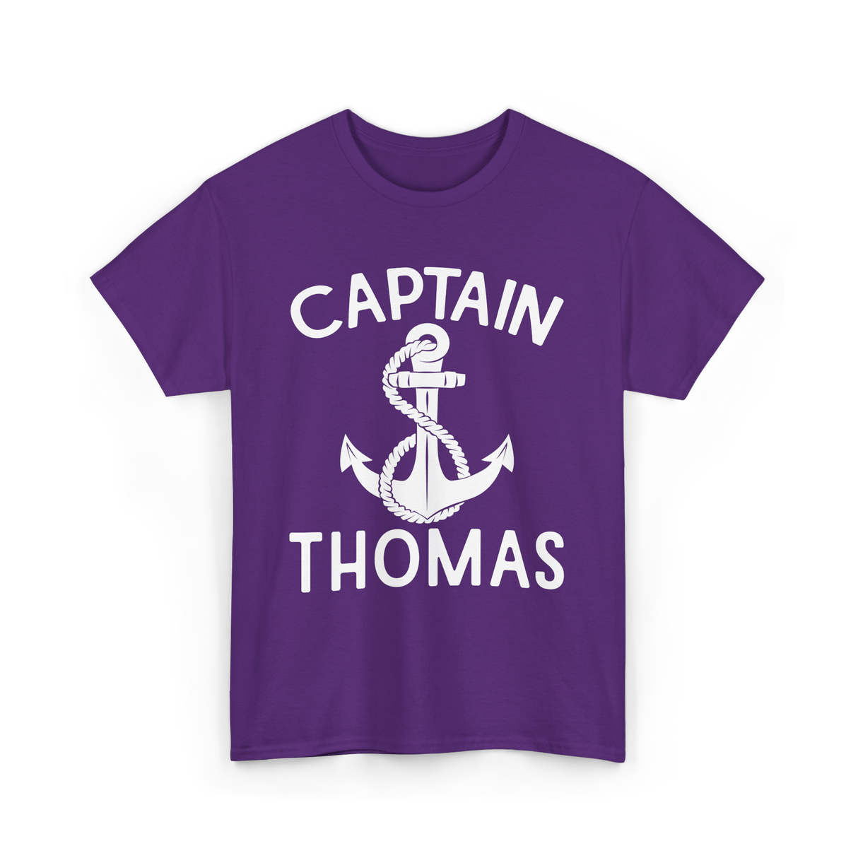 Captain Thomas Boating Nautical T-Shirt - Purple