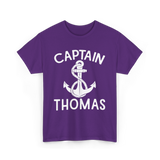 Captain Thomas Boating Nautical T-Shirt - Purple