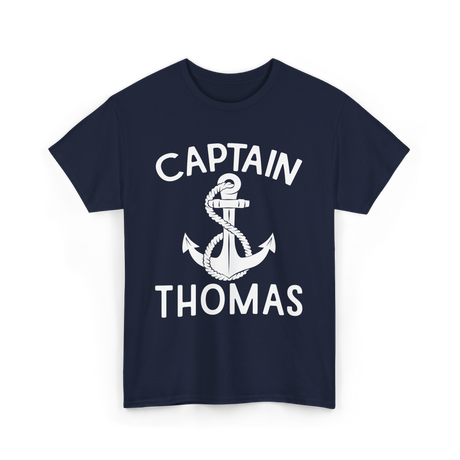 Captain Thomas Boating Nautical T-Shirt - Navy