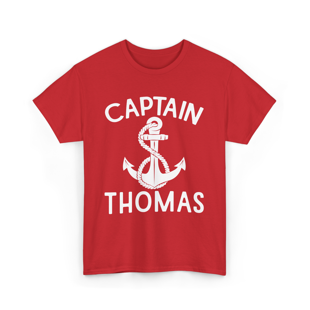 Captain Thomas Boating Nautical T-Shirt - Red