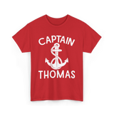 Captain Thomas Boating Nautical T-Shirt - Red