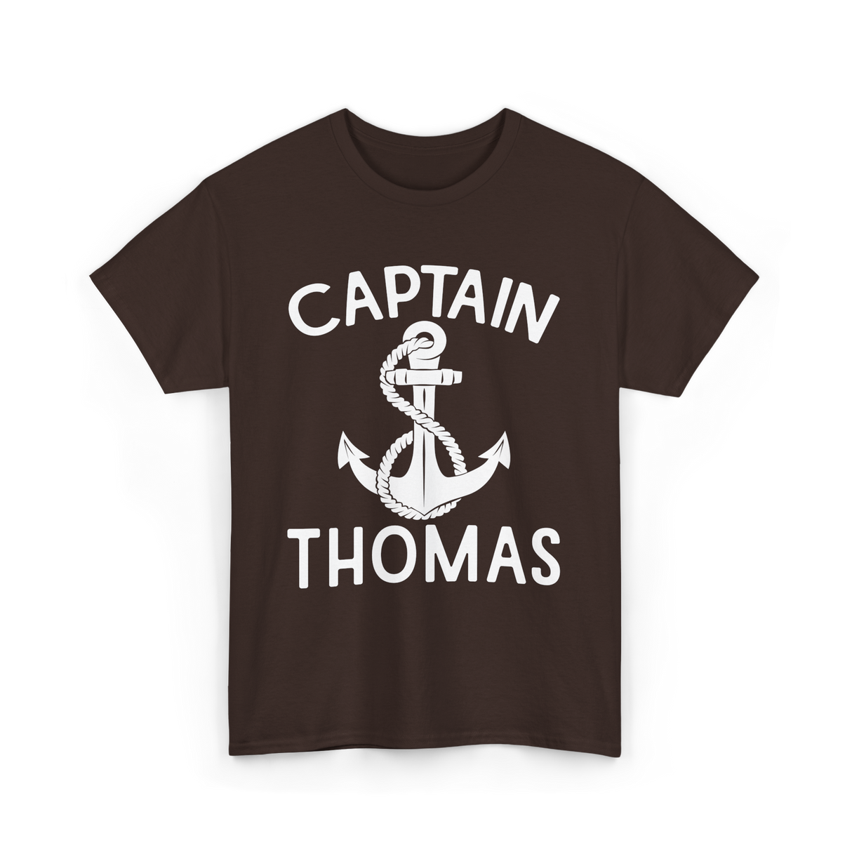 Captain Thomas Boating Nautical T-Shirt - Dark Chocolate