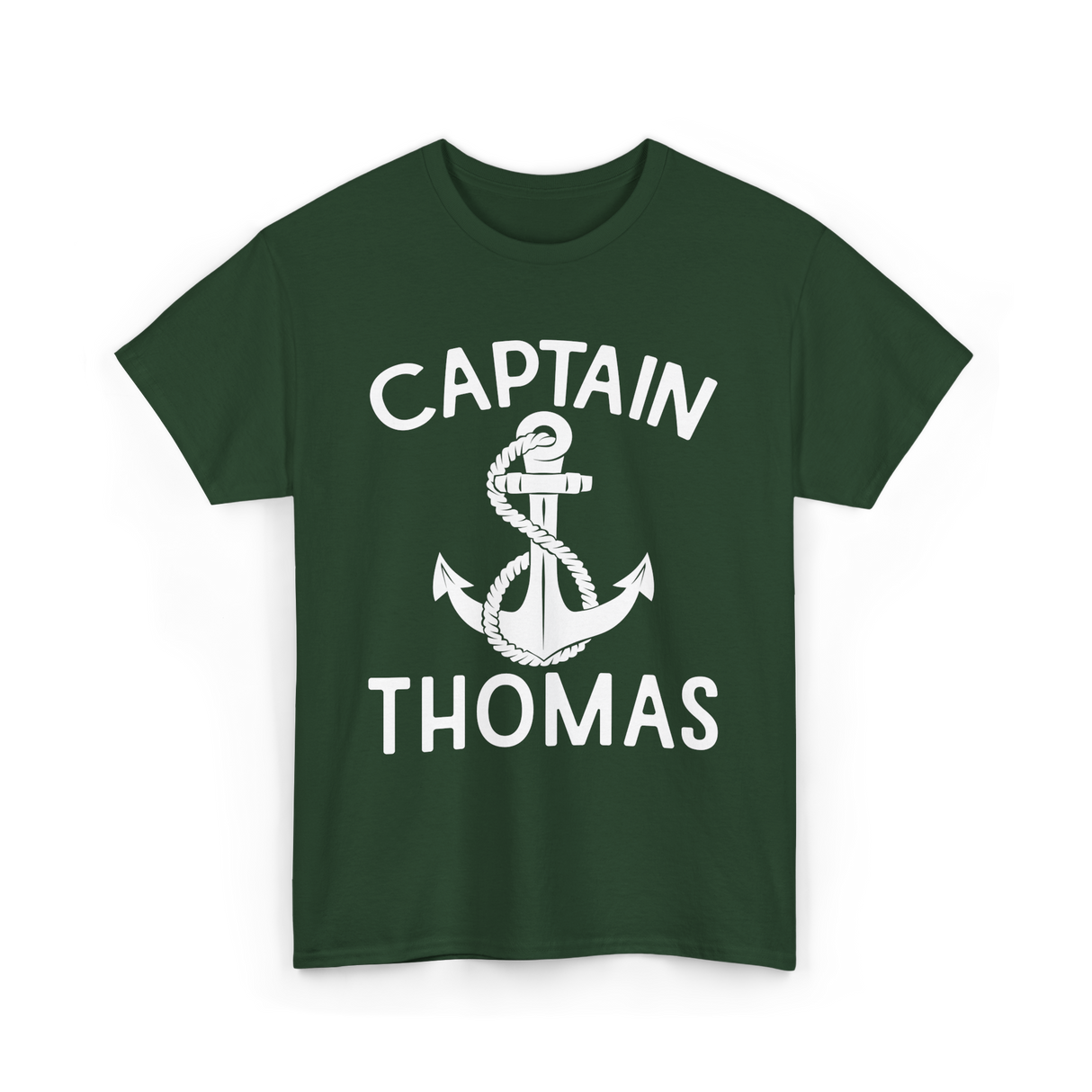 Captain Thomas Boating Nautical T-Shirt - Forest Green