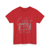 Capture The Moment Photography T-Shirt - Red