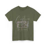 Capture The Moment Photography T-Shirt - Military Green