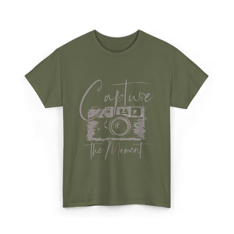 Capture The Moment Photography T-Shirt - Military Green