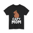 Capy Mom Capybara Animal Mother T-Shirt - Black