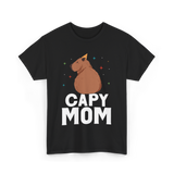 Capy Mom Capybara Animal Mother T-Shirt - Black