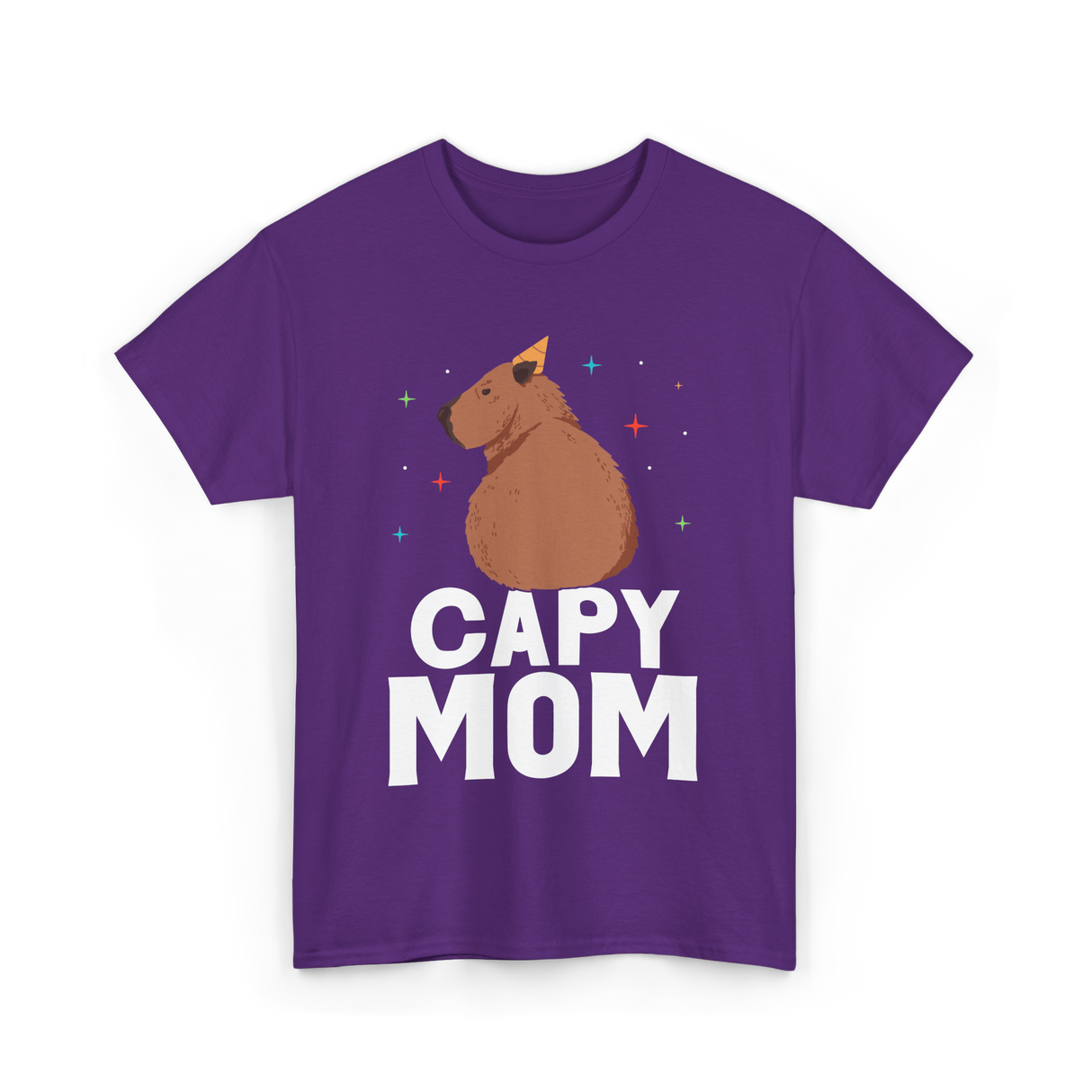 Capy Mom Capybara Animal Mother T-Shirt - Purple