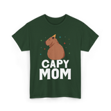 Capy Mom Capybara Animal Mother T-Shirt - Forest Green