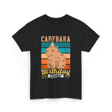 Capybara Birthday Squad Capybaras T-Shirt - Black