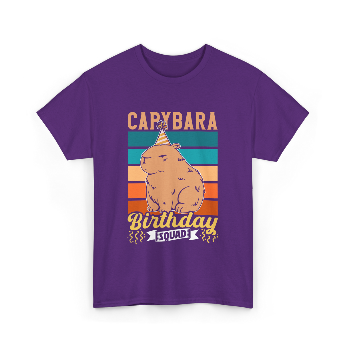 Capybara Birthday Squad Capybaras T-Shirt - Purple