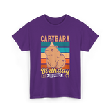 Capybara Birthday Squad Capybaras T-Shirt - Purple