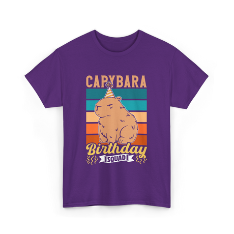 Capybara Birthday Squad Capybaras T-Shirt - Purple